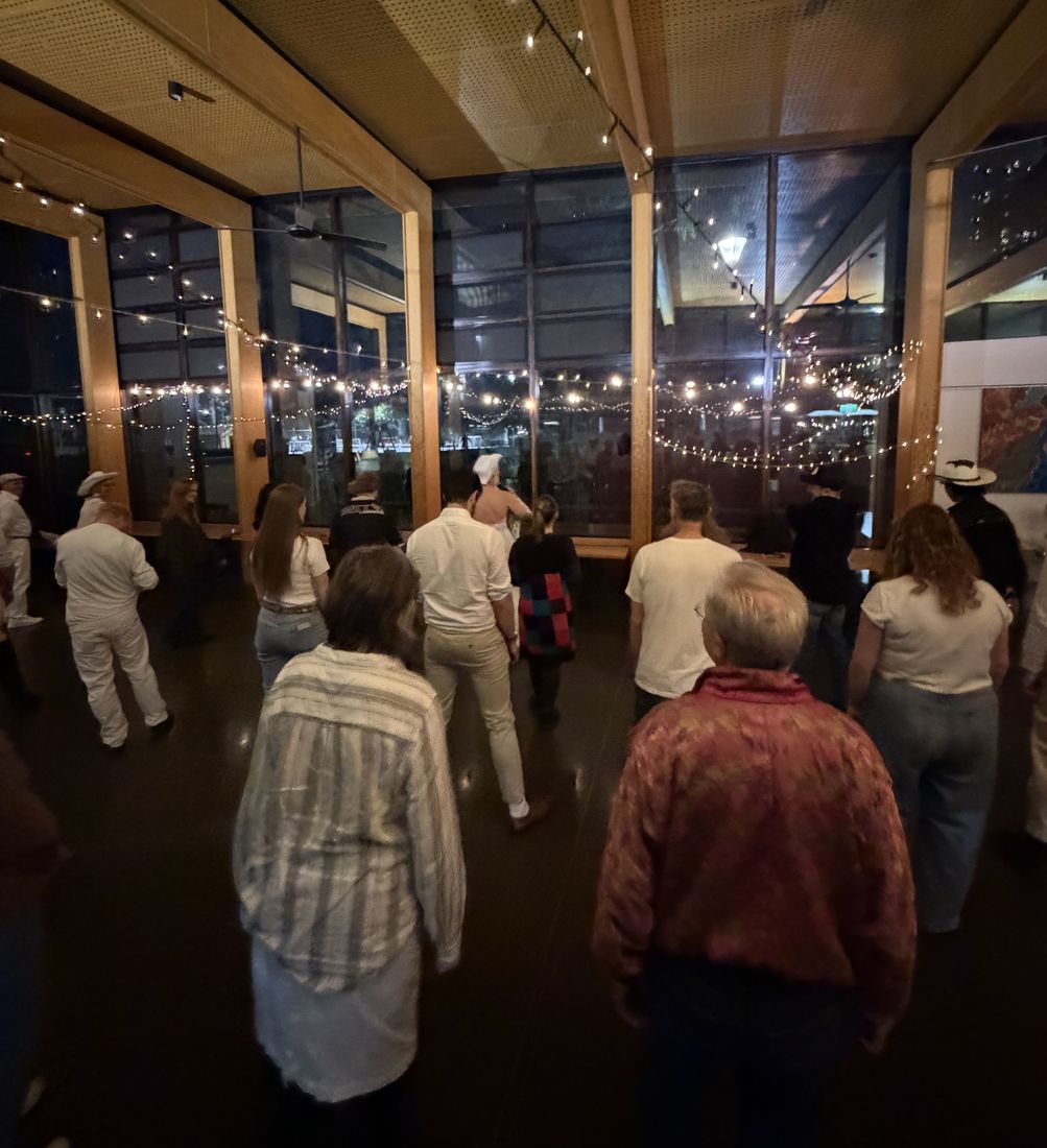 Boot Scooting Society Hoedown — a wide shot of the packed dance floor